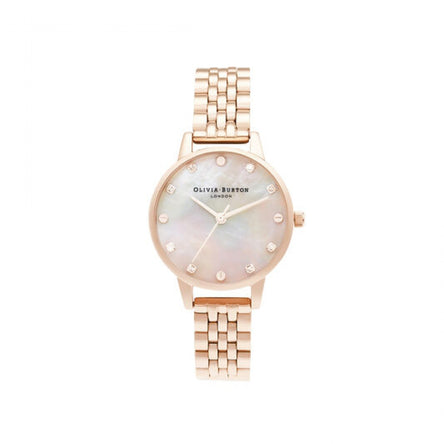 Olivia Burton Midi Mother of Pearl Dial, Rose Gold Bracelet Watch