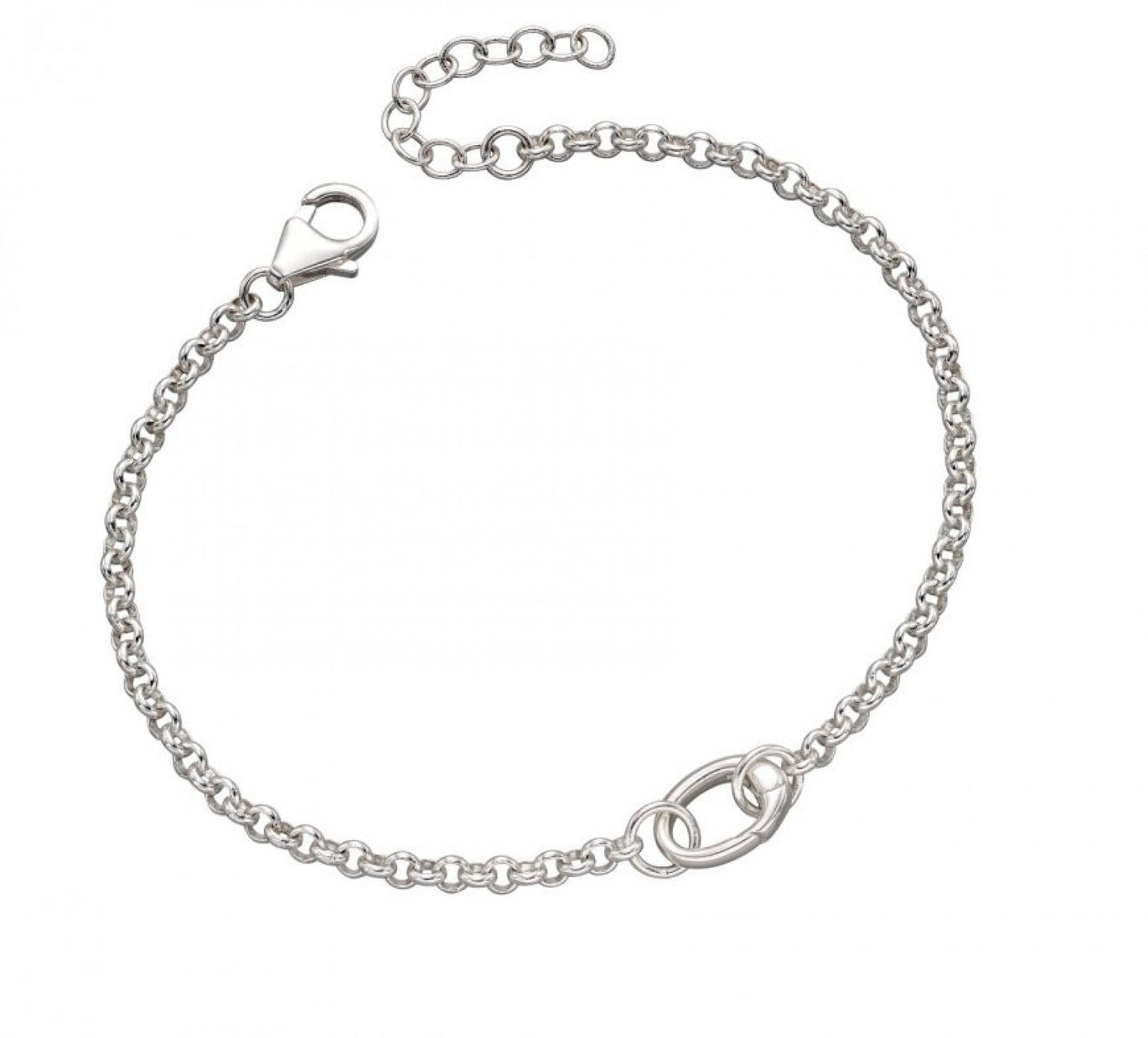 Sterling Silver Single Link Charm Bracelet
