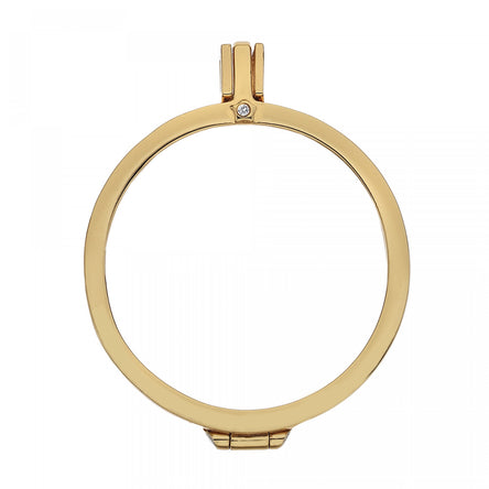 Hot Diamonds Emozioni Yellow Gold Reversible Coin Keeper - 33mm