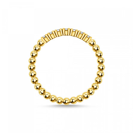 Thomas Sabo Ring Dots with White Stones Yellow Gold