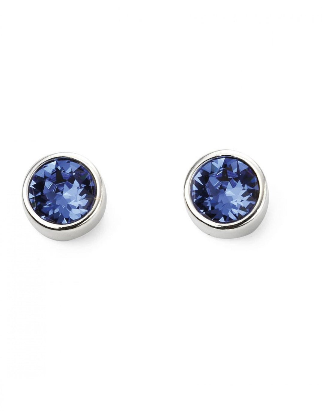 September Birthstone Sapphire Crystal Stud Earrings