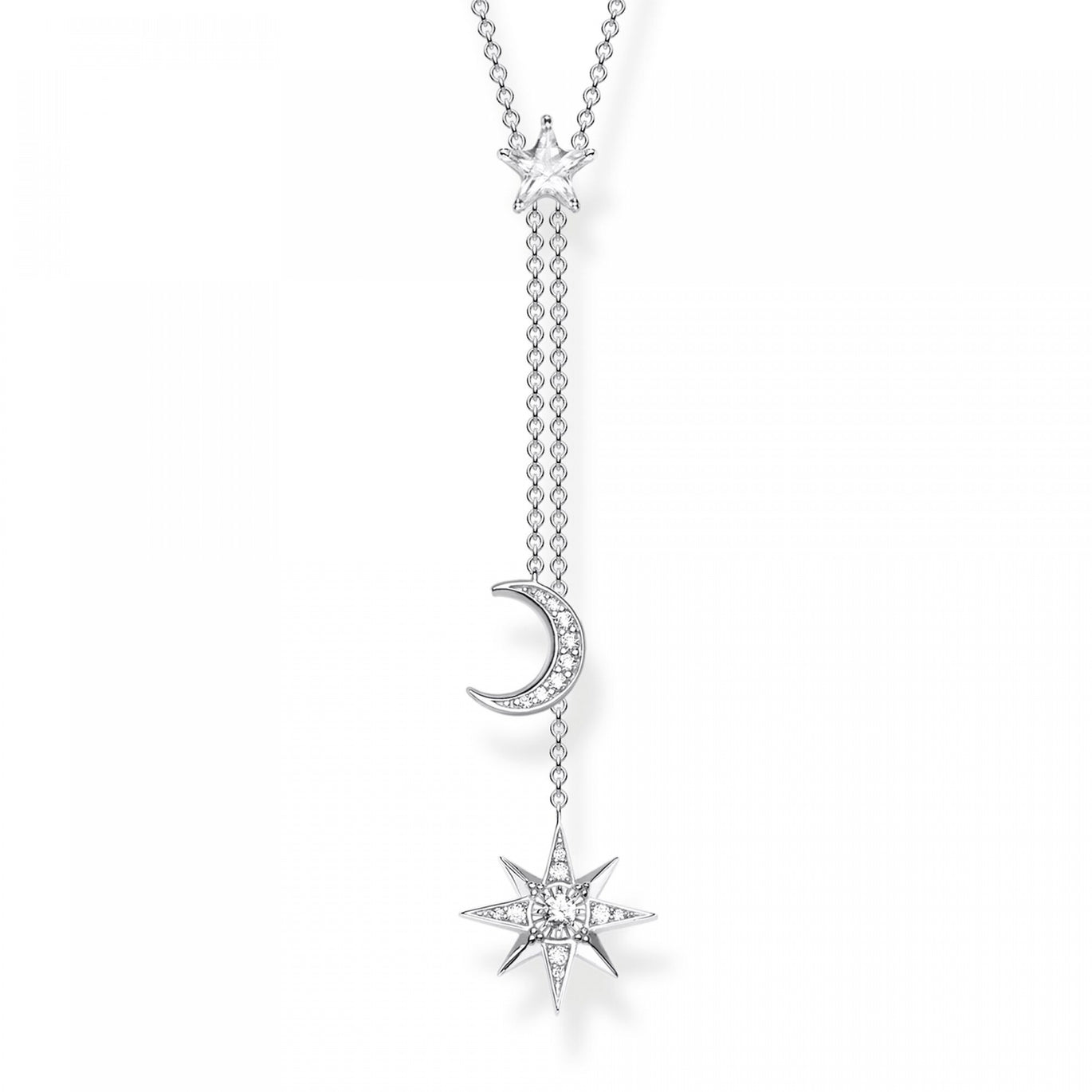 Thomas Sabo Star & Moon Necklace, Sterling Silver