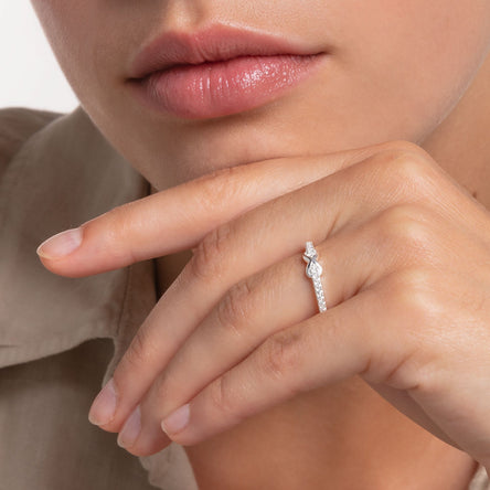 Thomas Sabo Ring Infinity With White Stones Silver