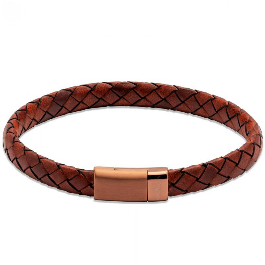Unique & Co Lido Cognac Leather Bracelet