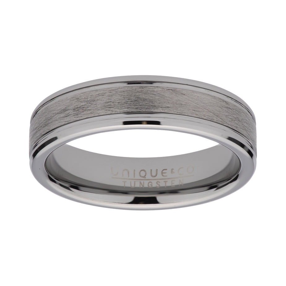 Unique Tungsten Carbide Brushed 6mm Ring