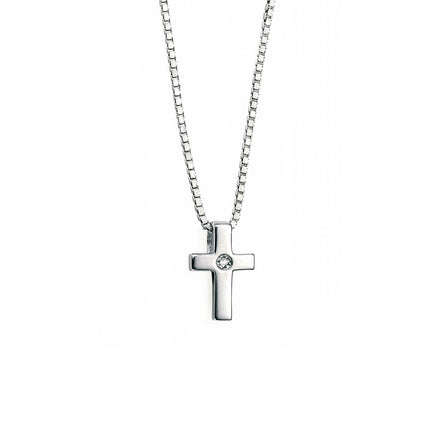 D for Diamond Cross Pendant