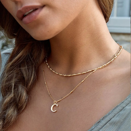 ChloBo Gold Iconic Initial Necklace - C