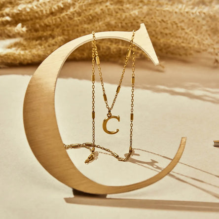 ChloBo Gold Iconic Initial Necklace - C