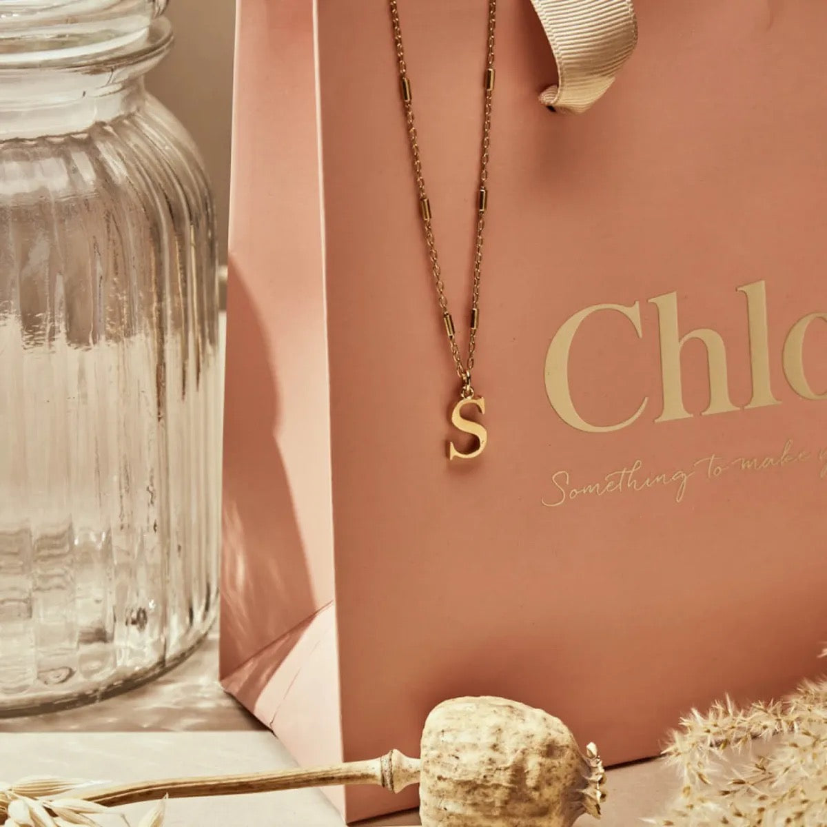 ChloBo Gold Initial S Necklace