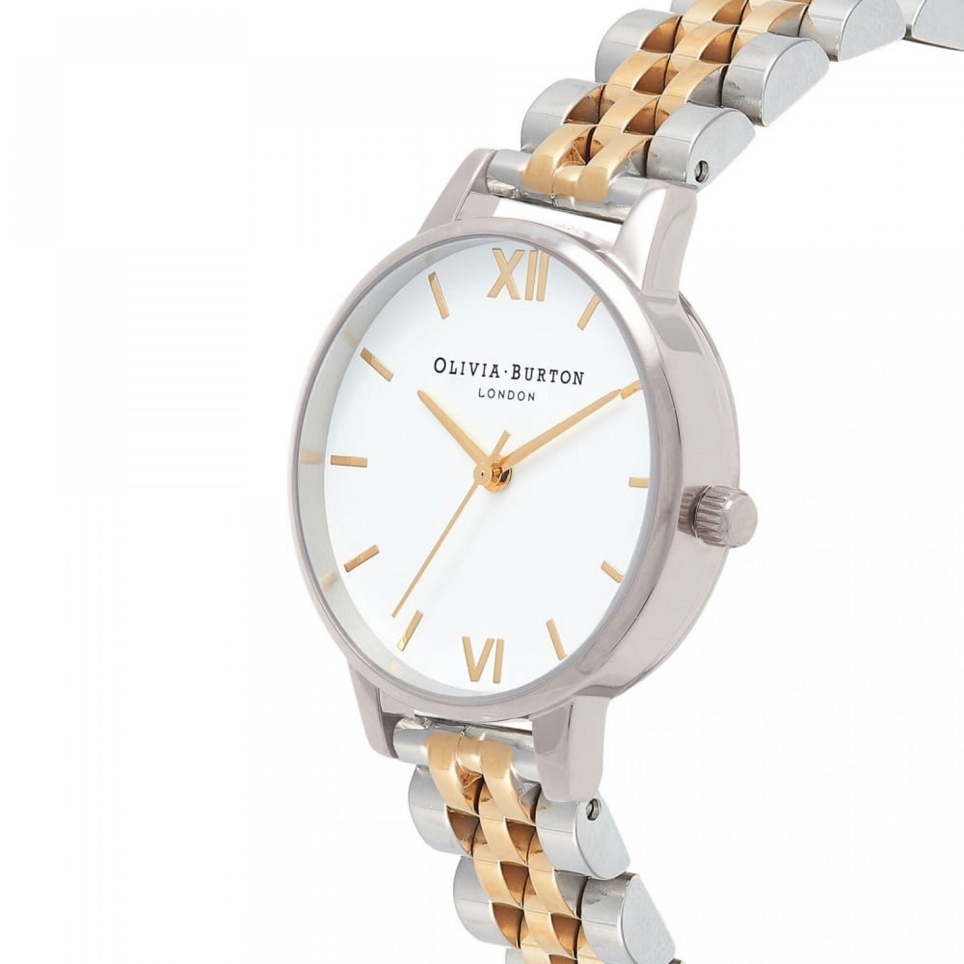 Olivia Burton Midi White Dial Gold & Silver Watch