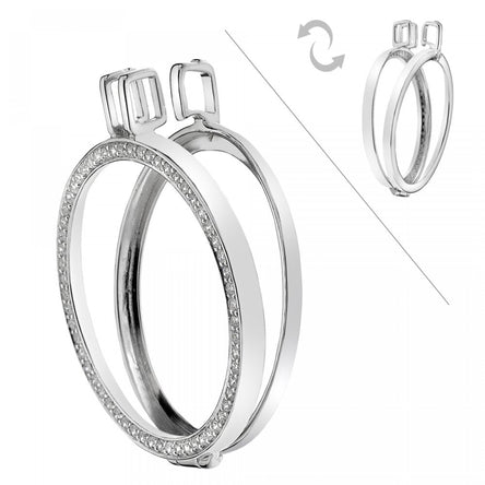Hot Diamonds Emozioni Reversible Silver Keeper (33mm)
