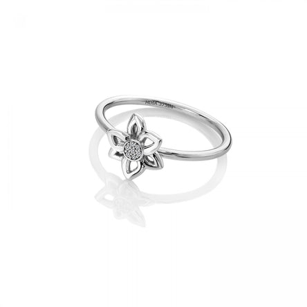 Hot Diamonds 9ct white gold floret ring