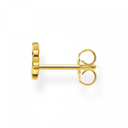 Thomas Sabo Single Ear Stud with Three Stars Yellow Gold