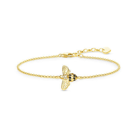 Thomas Sabo Yellow Gold Multi-Coloured Bee Bracelet