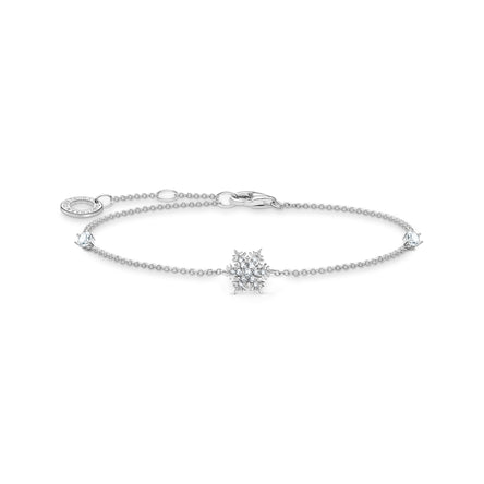 Thomas Sabo Silver Snowflake Bracelet With White Stones