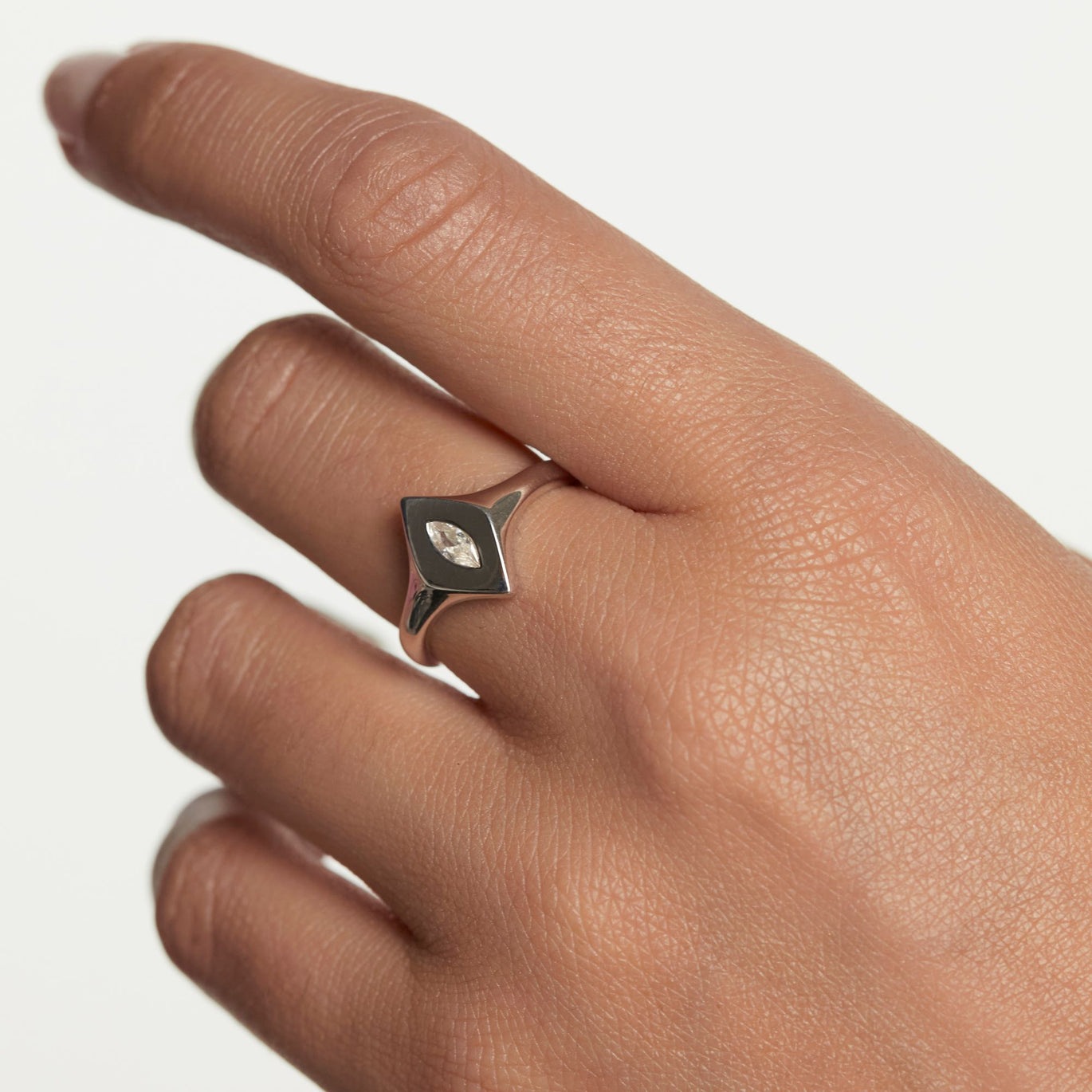 PDPAOLA Kate Stamp Silver Ring