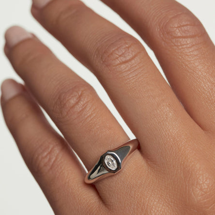 PDPAOLA Karry Stamp Ring Silver