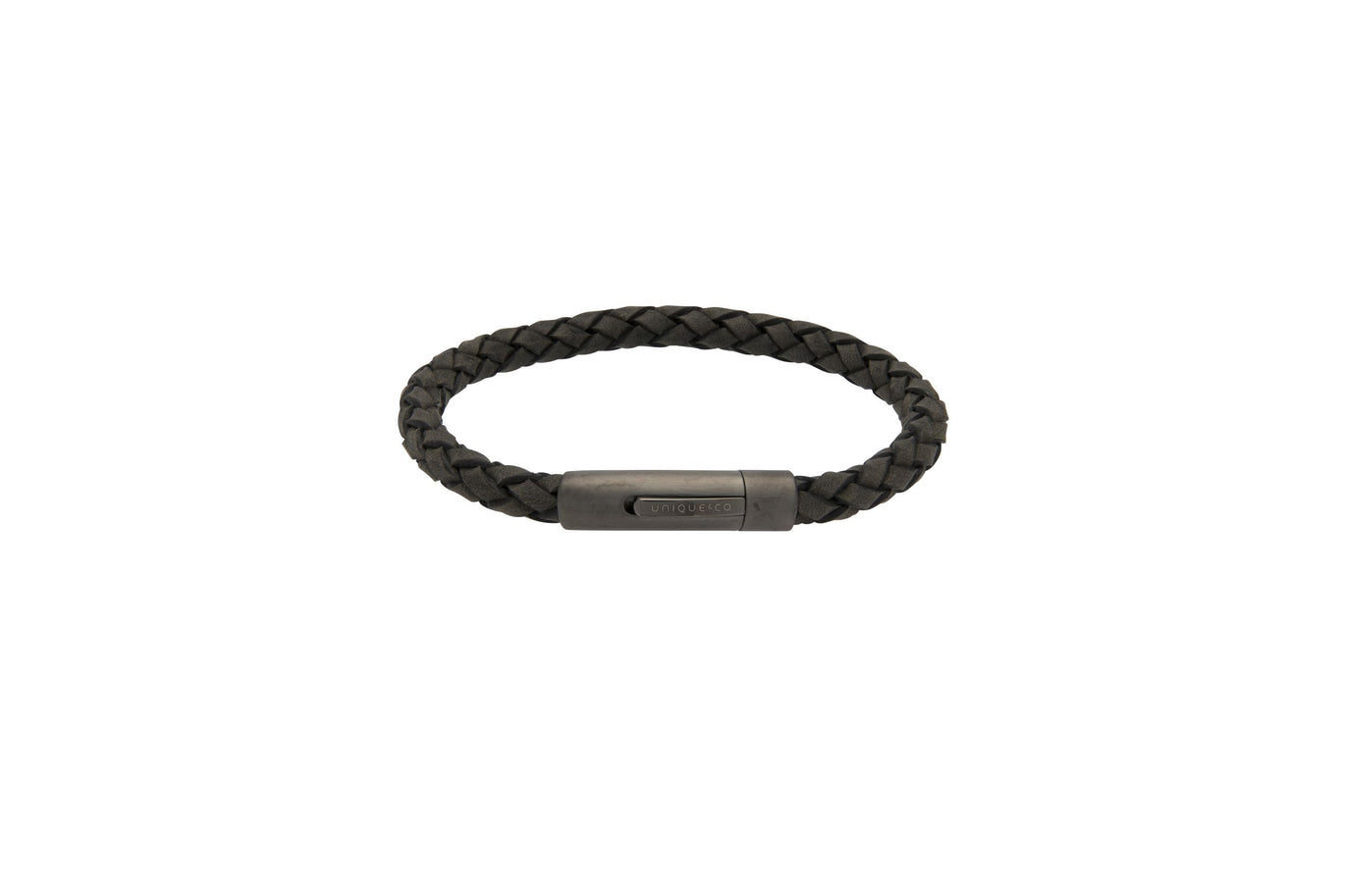 Unique & Co Antique Black Leather Bracelet