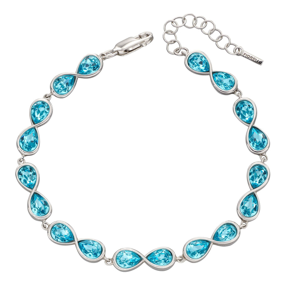 Fiorelli Infinity Aqua Bohemia Crystal Bracelet