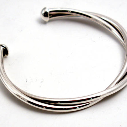Out Of Mexico Polished Tubed-Twist Bangle