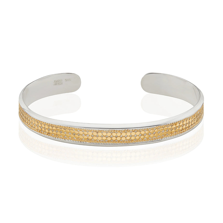 Anna Beck Classic Wide Band Stacking Cuff - Gold & Silver