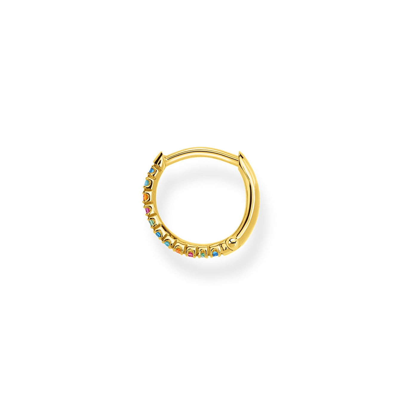Thomas Sabo Single Hoop Earring Coloured Stone Gold 13,5mm