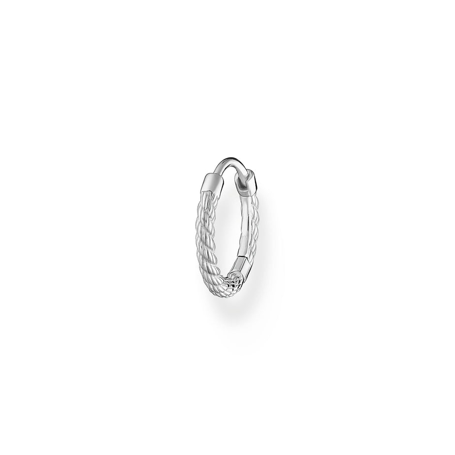 Thomas Sabo Single Hoop Rope Earring Silver 13MM