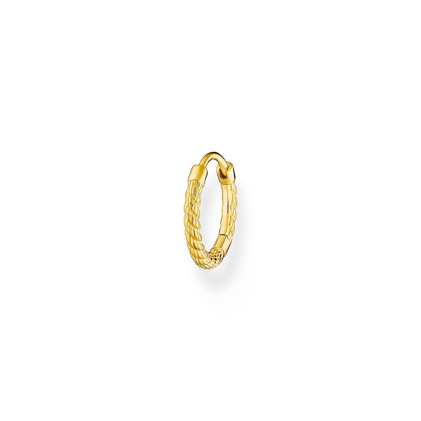 Thomas Sabo Single Hoop Rope Earring Yellow Gold 13MM