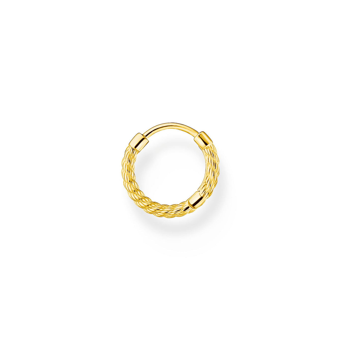 Thomas Sabo Single Hoop Rope Earring Yellow Gold 13MM