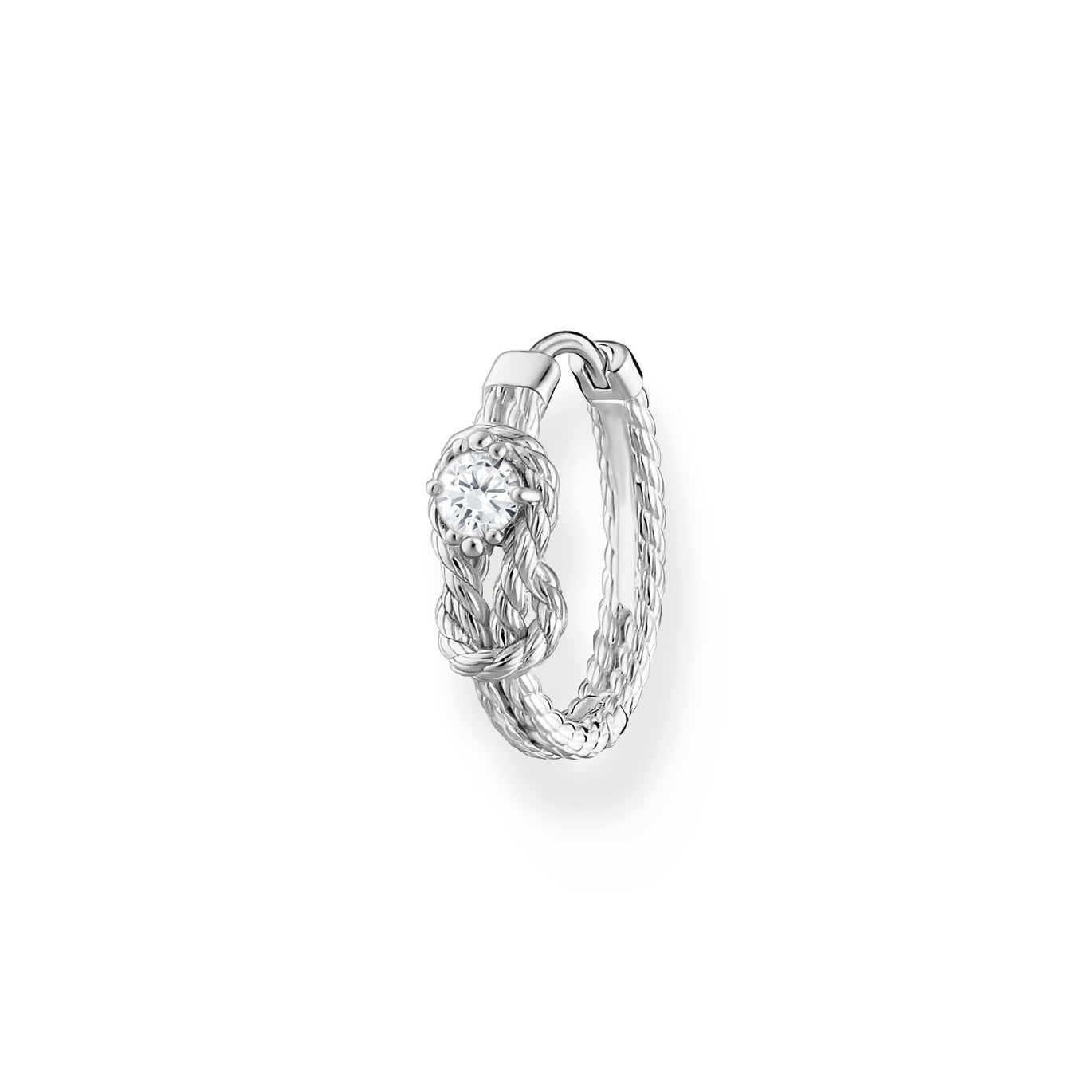 Thomas Sabo Single Hoop Rope with Knot Earring Silver 18MM