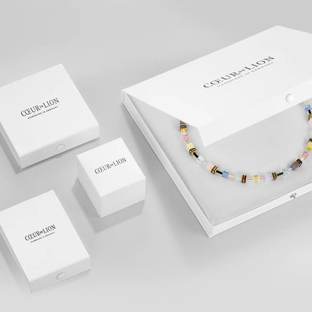 Coeur De Lion GeoCUBE® Precious Light Blue Necklace