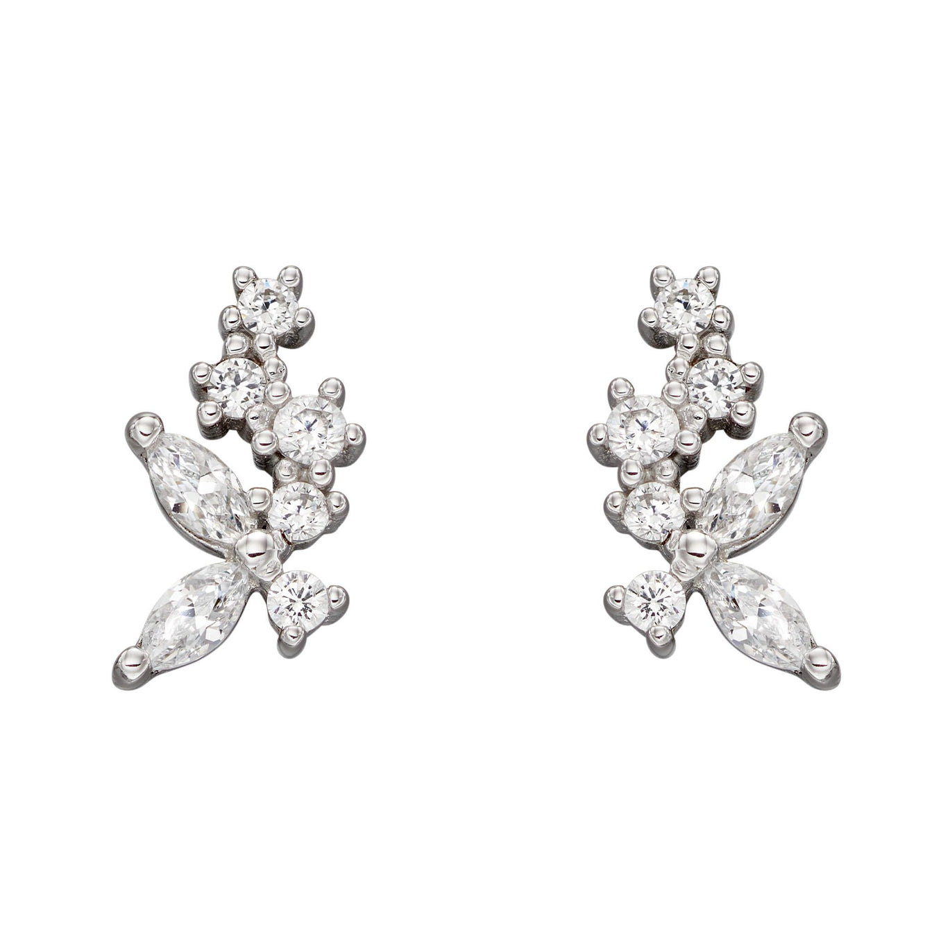 Silver Flower Stud earrings