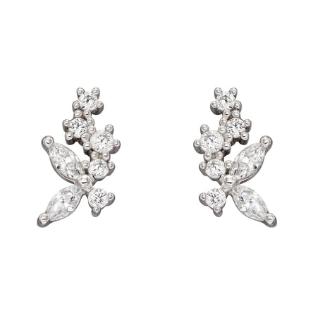 Silver Flower Stud earrings