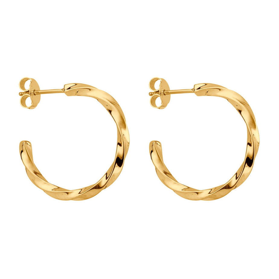Gold Twisted Hoops