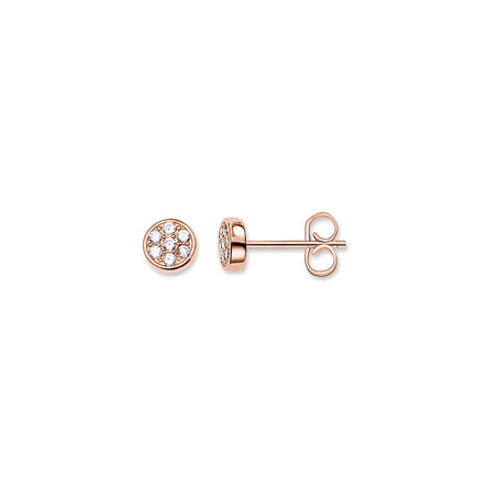 Thomas Sabo Rose Gold Sparkling Circles Earrings