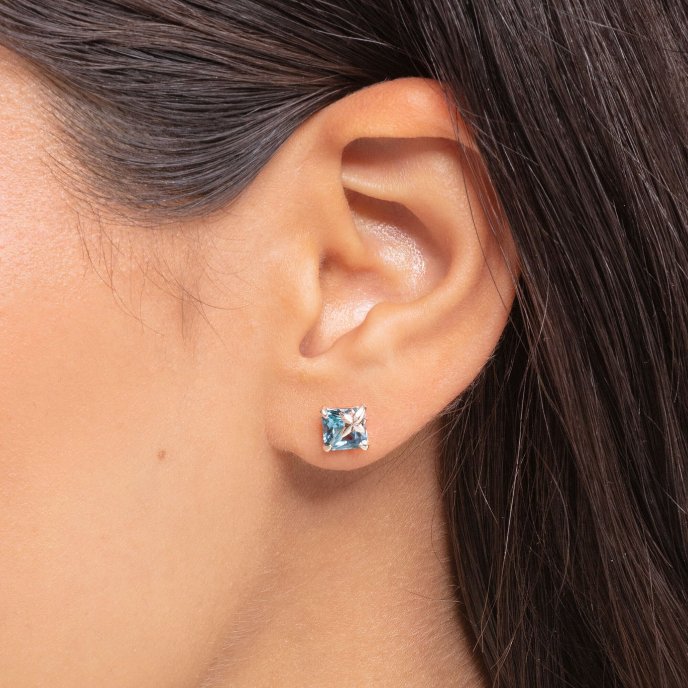Thomas Sabo Blue Stone with Star Stud Earrings
