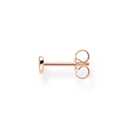 Thomas Sabo Single Ear Stud Heart Pavé Rose Gold