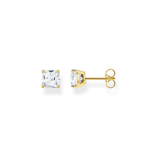 Thomas Sabo Golden Ear Studs With White Stone