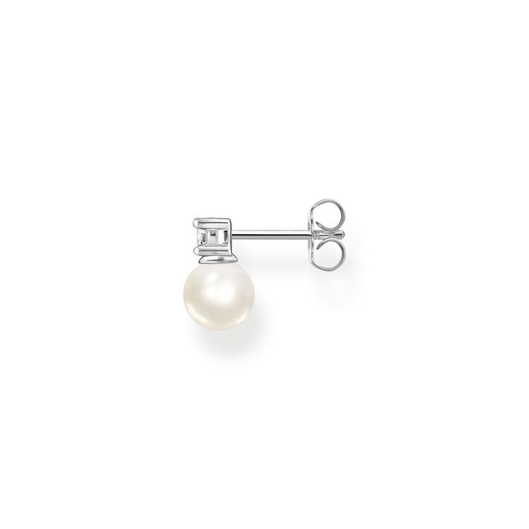 Thomas Sabo Single Ear Stud Pearl With White Stone