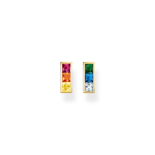 Thomas Sabo Golden Ear Studs With Colourful Stones