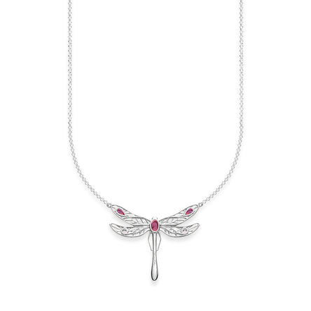 Thomas Sabo Multi-coloured Silver Large Dragonfly Necklace