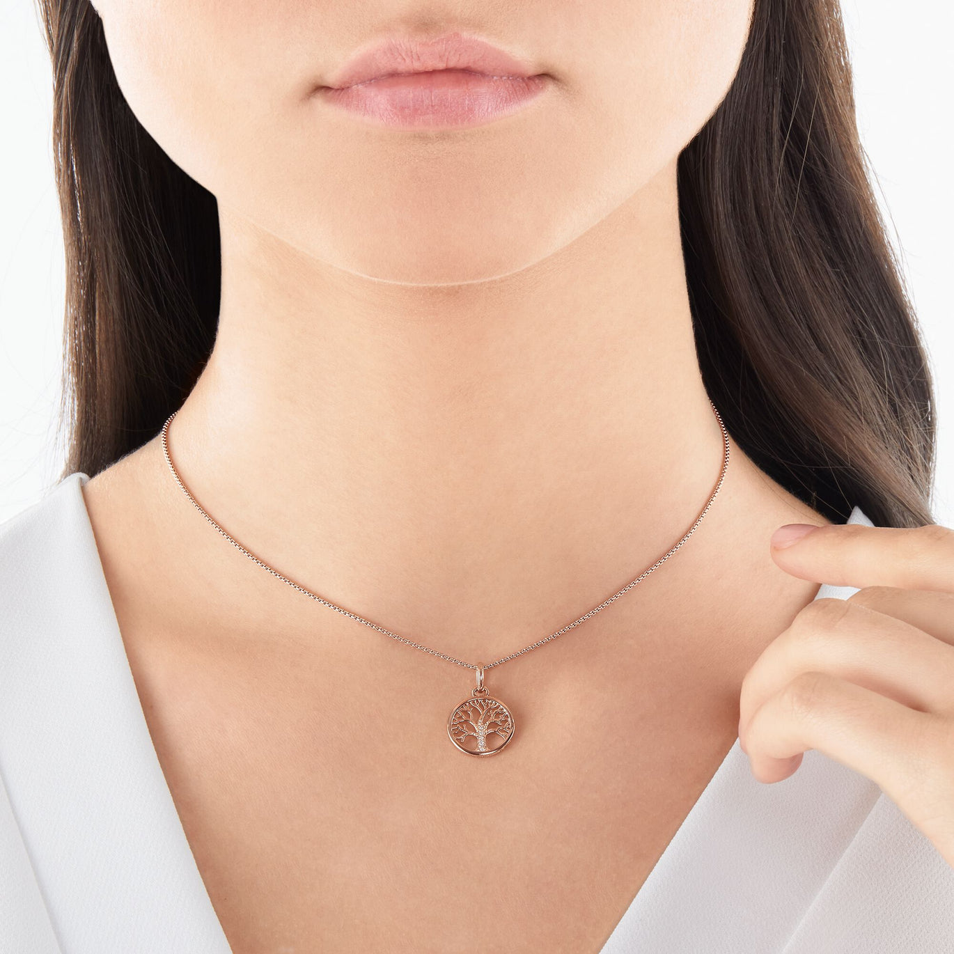 Thomas Sabo Tree of Love Rose Gold Necklace