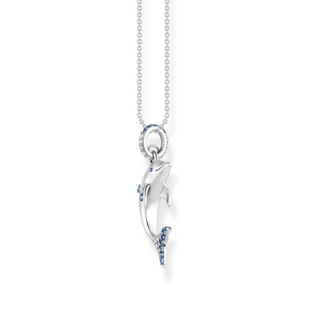 Thomas Sabo Dolphin with Blue Stones Necklace