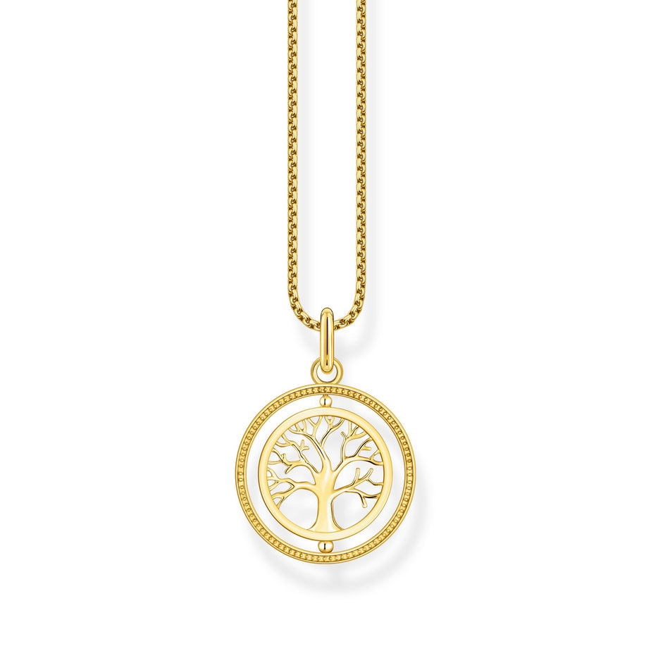 Thomas Sabo Tree of Love Rotatable Necklace Yellow Gold