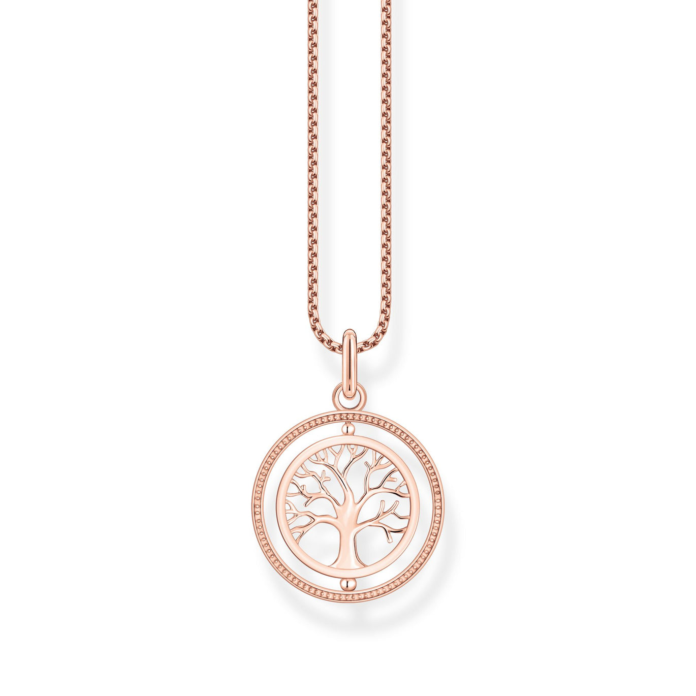 Thomas Sabo Tree of Love Rotatable Necklace Rose Gold