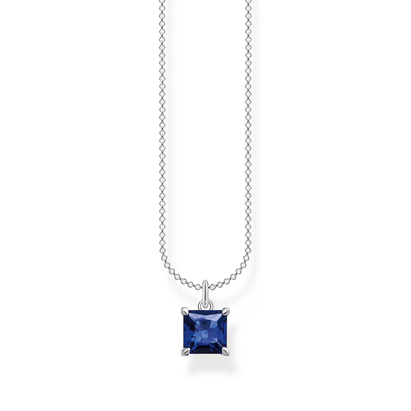 Thomas Sabo Square Blue Stone Necklace