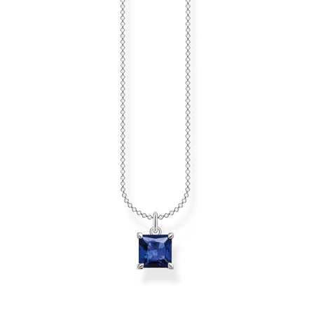 Thomas Sabo Square Blue Stone Necklace