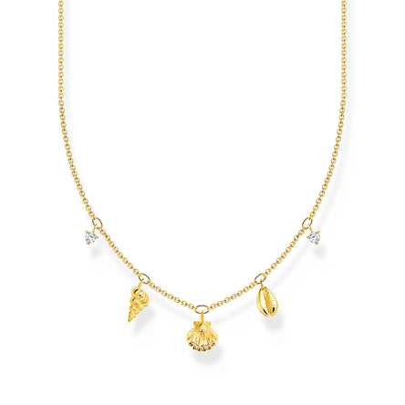 Thomas Sabo Necklace with Shells Yellow Gold