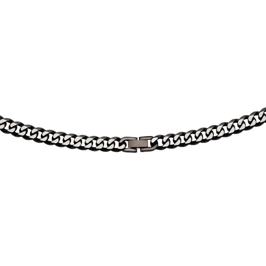 Steel Necklace with Polished Black IP Plating