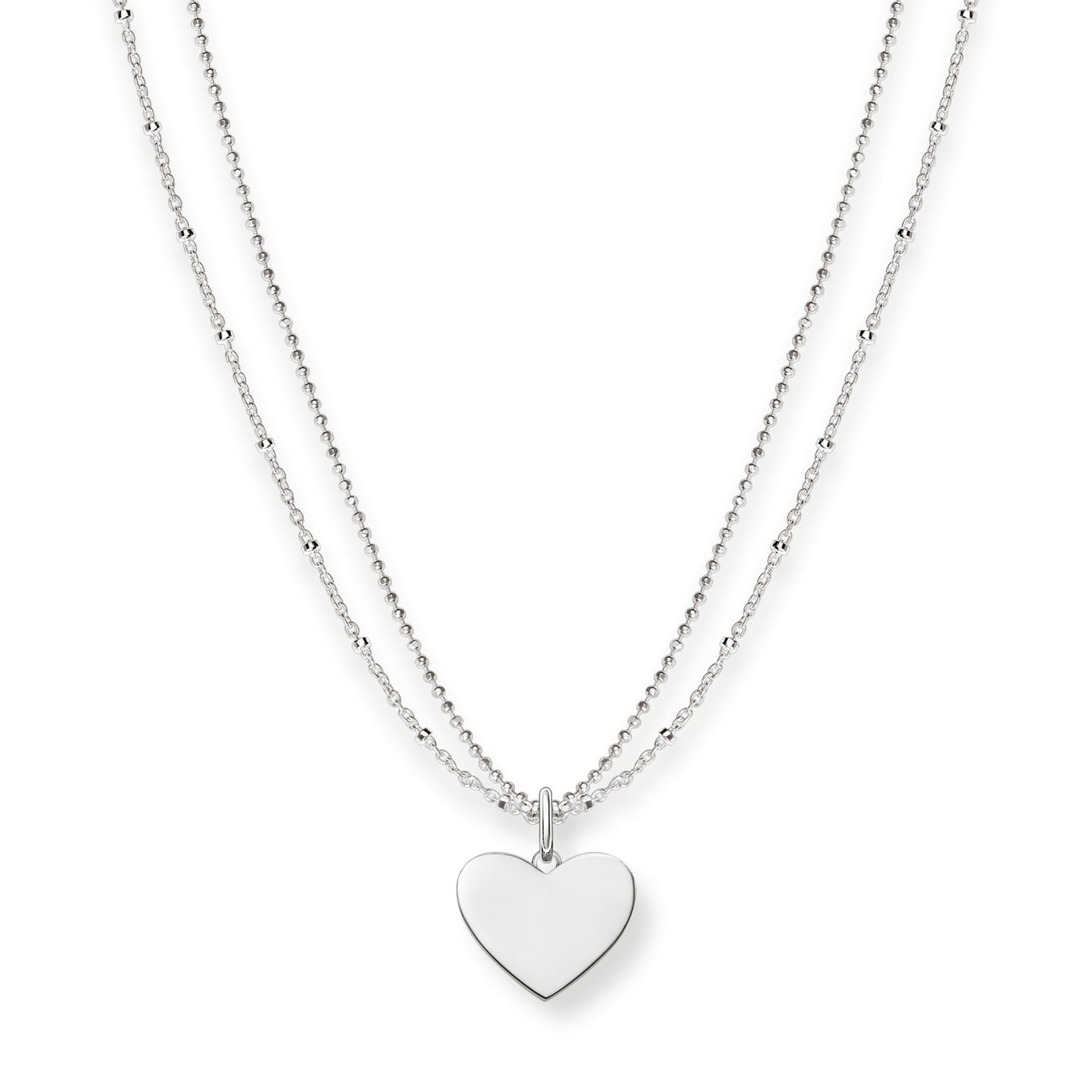 Thomas Sabo Engravable Heart Double Chain Necklace